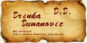 Drinka Dumanović vizit kartica